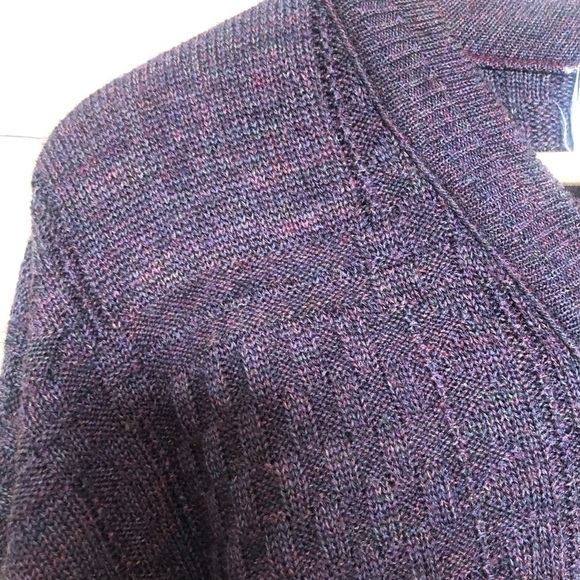 Vintage Grandpa  Textured Pullover V-Neck Wool Blend  Knit Sweater Medium - Picture 5 of 8